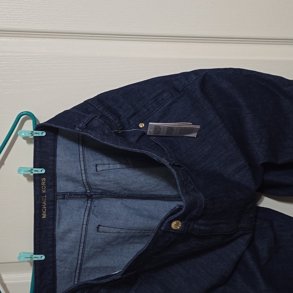 MICHAEL Michael Kors Dark Blue Flare Jeans 22 - Picture 2 of 4